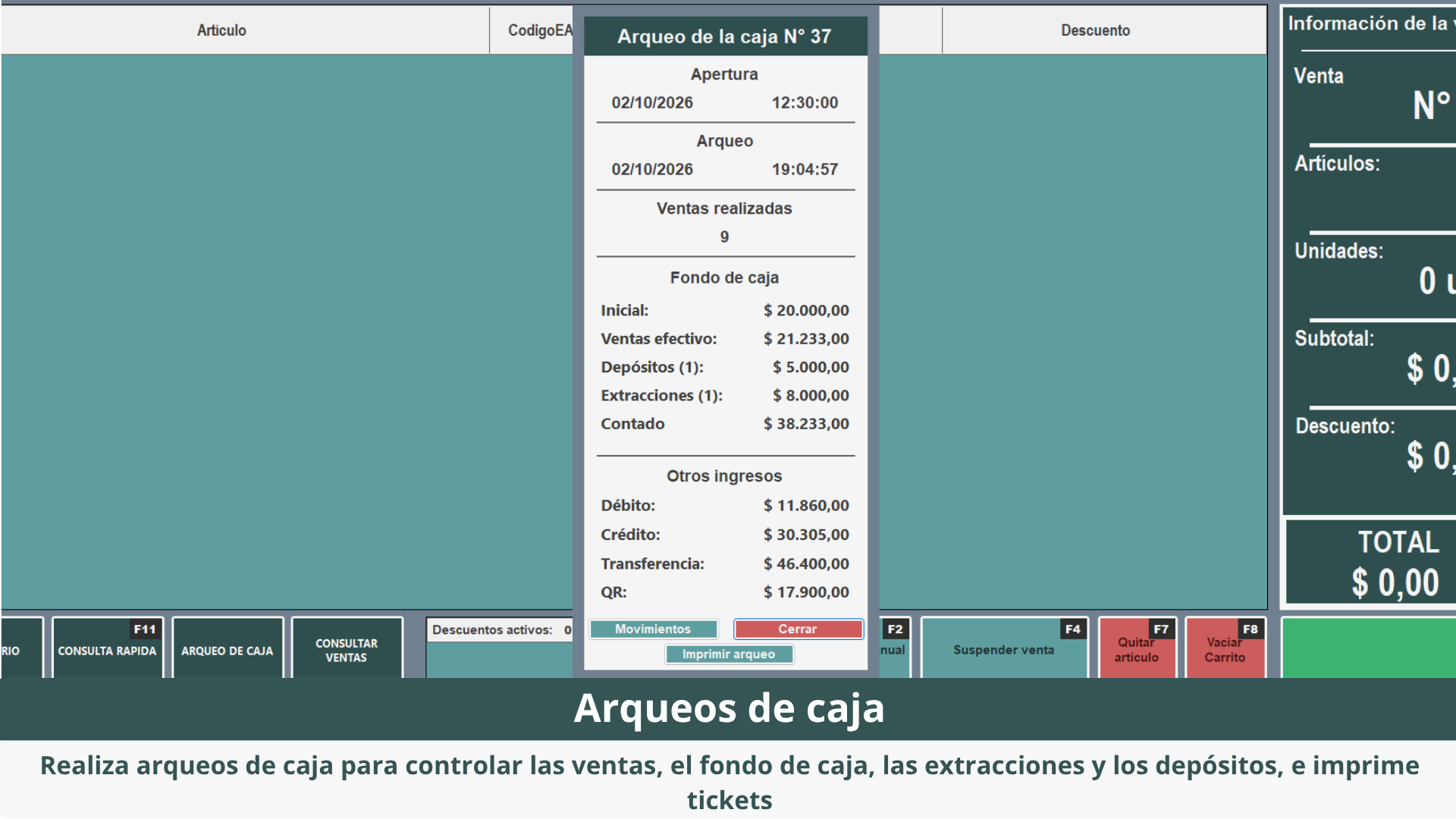 Arqueos de caja
